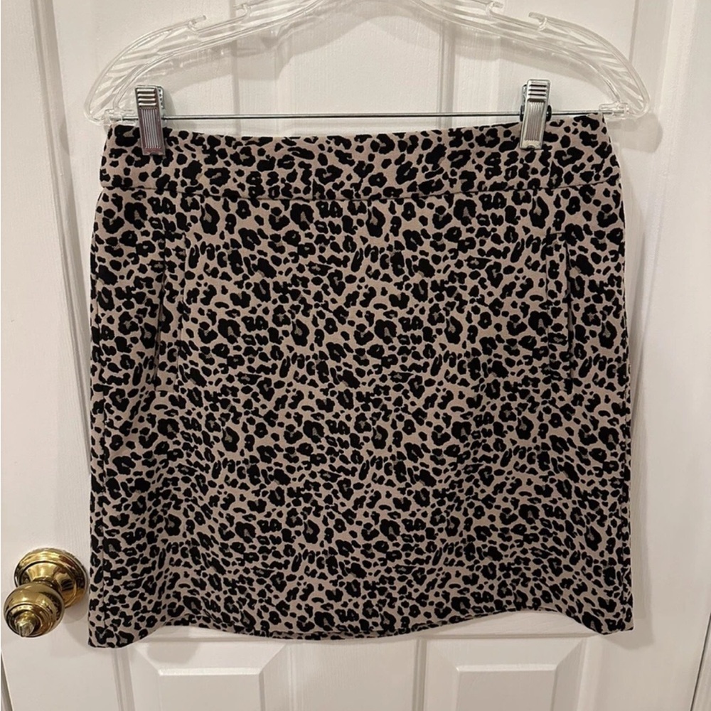 LOFT Leopard Pencil Skirt Sz 4P